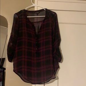 Express plaid blouse